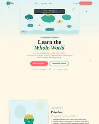 Geography Education Booking Website Template
