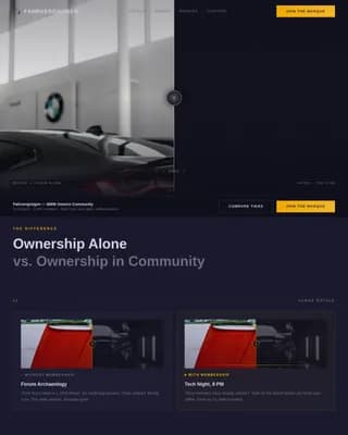 Fahrvergngen - Precision Community BMW Owners Club Landing Page Template