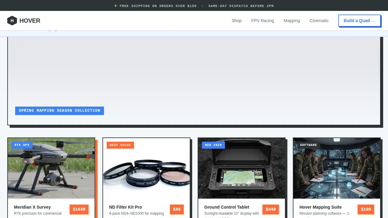 Electronics & Gadgets Store Pricing Website Template