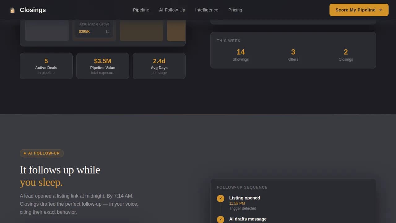 Pipeline — Smart Real Estate Management Landing Page Template