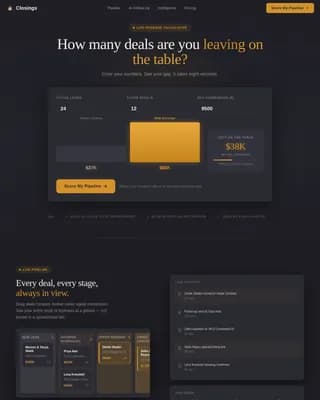 Pipeline — Smart Real Estate Management Landing Page Template