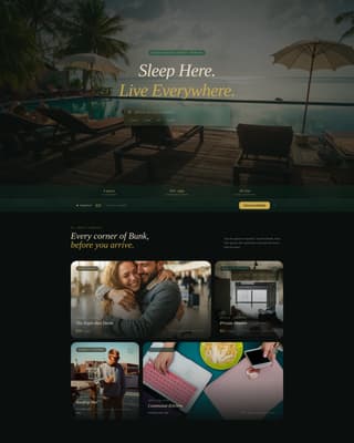 Bunk - Immersive Hostel Landing Page Template