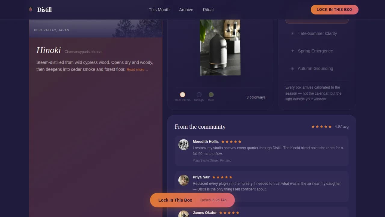 Essential Oils & Diffusers Store Professional Website Template