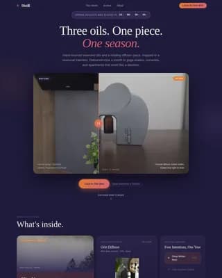 Essential Oils & Diffusers Store Professional Website Template