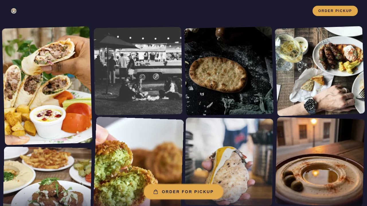 Middle Eastern Cuisine & Dining Online Booking Website Template