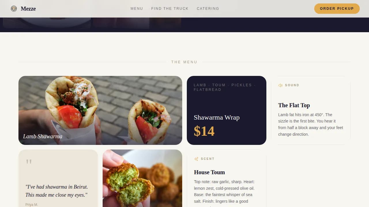 Middle Eastern Cuisine & Dining Online Booking Website Template