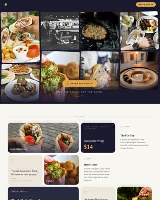 Middle Eastern Cuisine & Dining Online Booking Website Template
