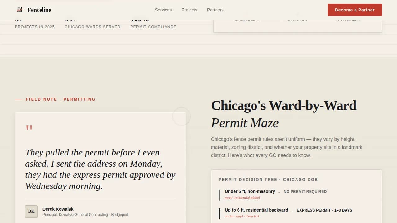 Fence — Reliable Installation Services Landing Page Template