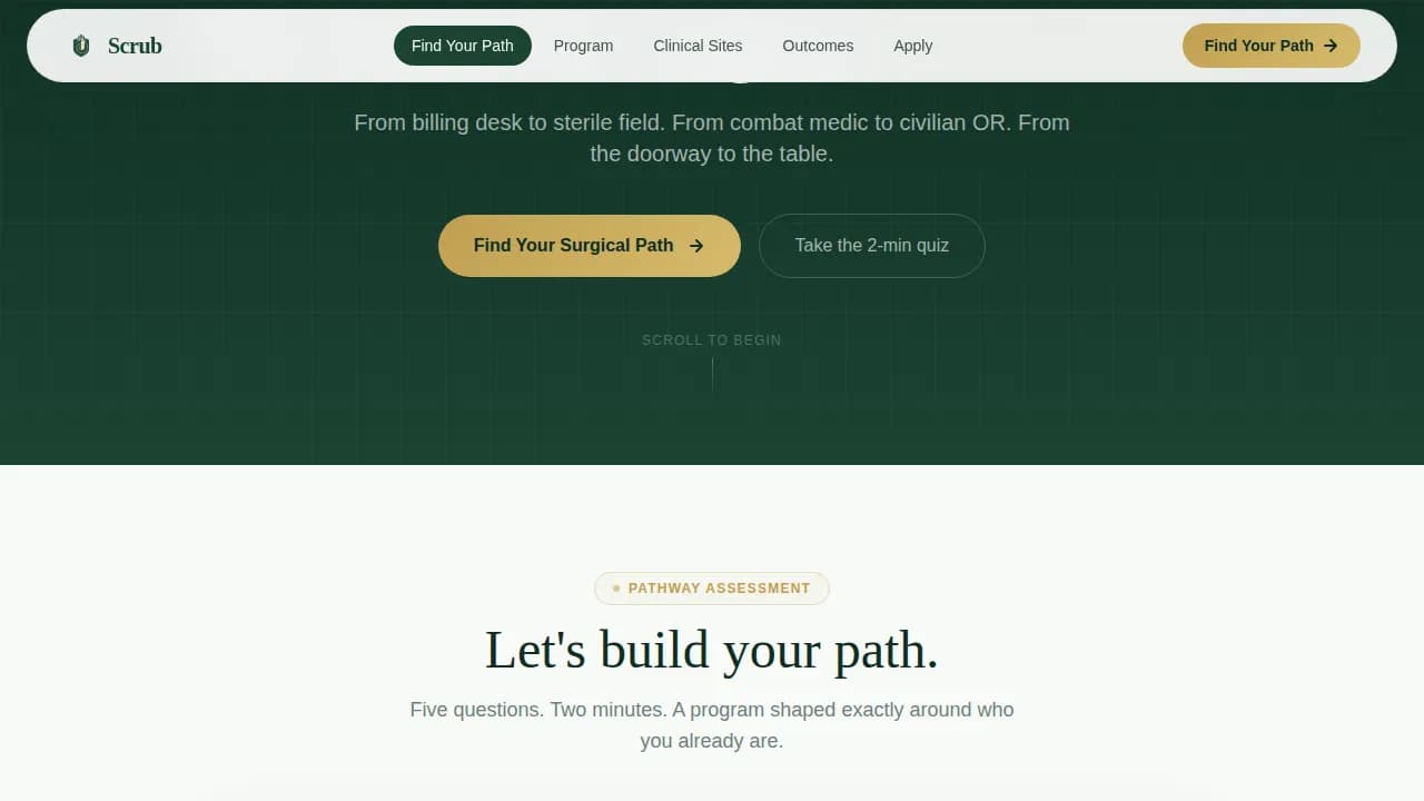 Medical & Healthcare Training Careers Website Template