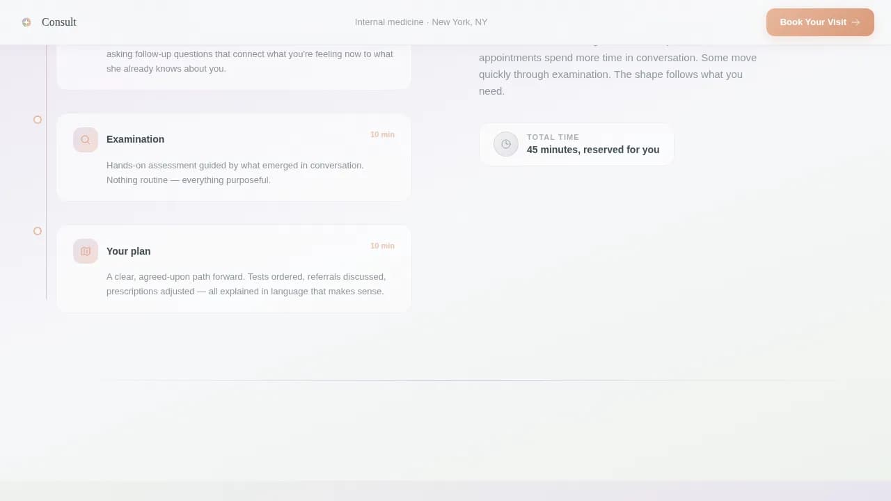 Internist Booking Website Template