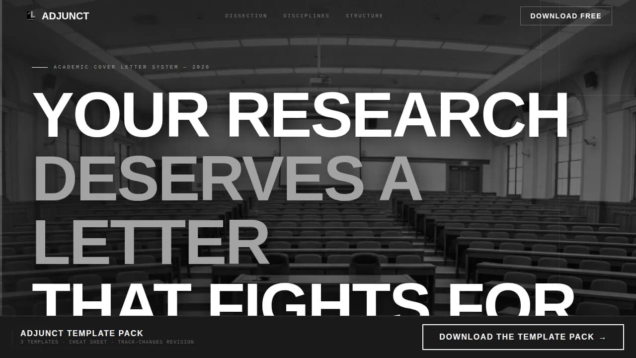 Adjunct Professor Career Professional Website Template