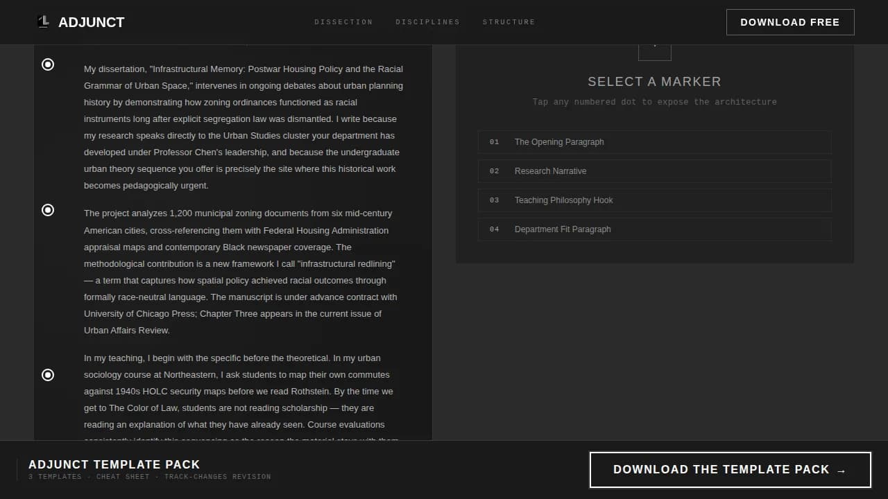 Adjunct Professor Career Professional Website Template