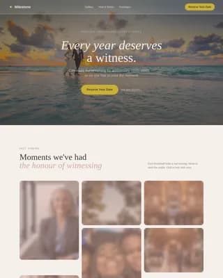Anniversary Event Booking Website Template