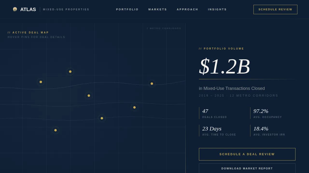 Property — Data-Driven Development Landing Page Template
