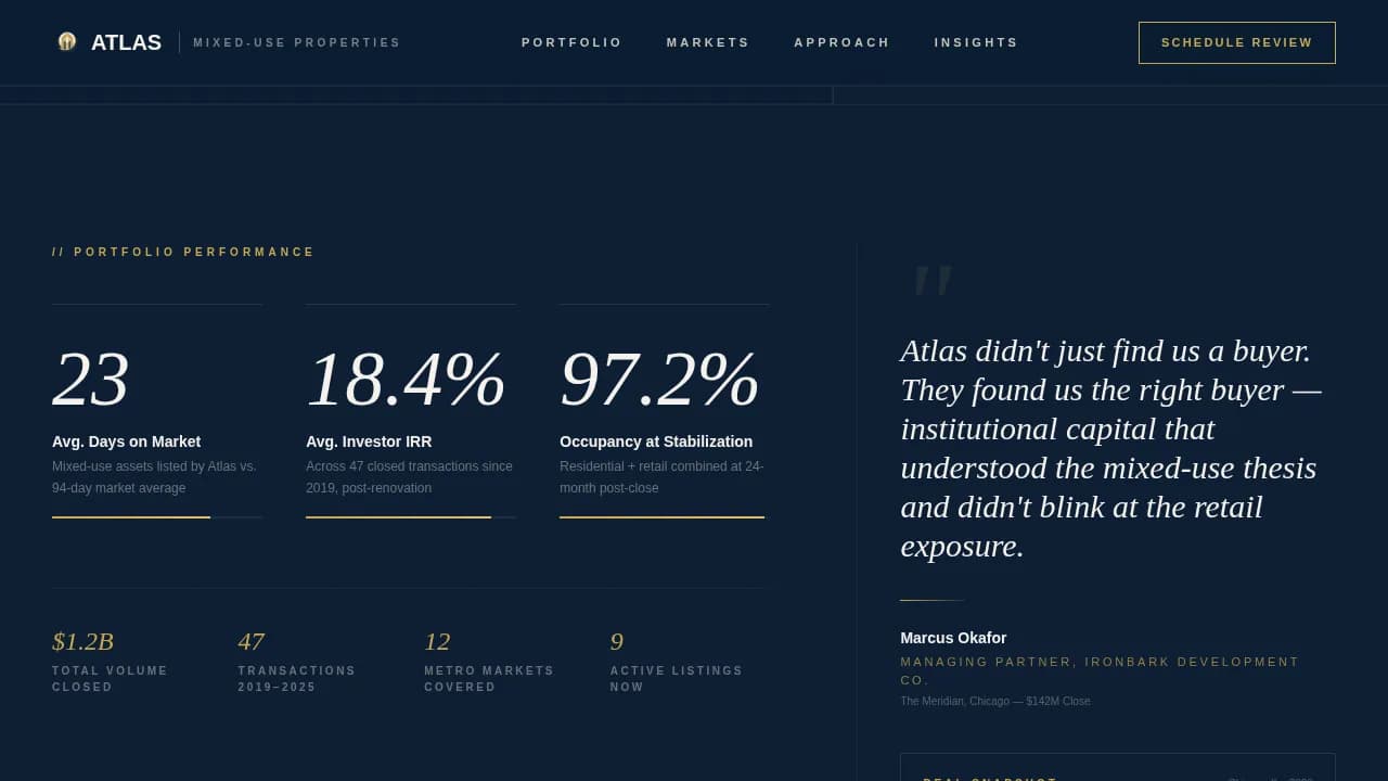 Property — Data-Driven Development Landing Page Template