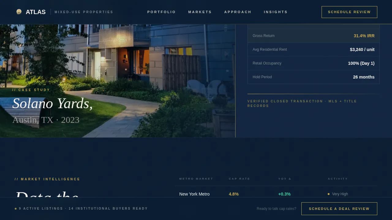Property — Data-Driven Development Landing Page Template