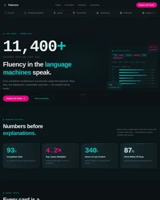 Tokenize - High Impact NLP Training Landing Page Template