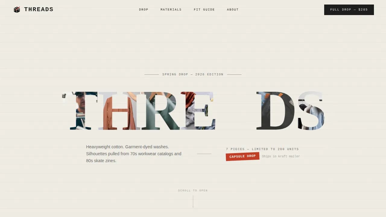 Retro Fashion Professional Website Template