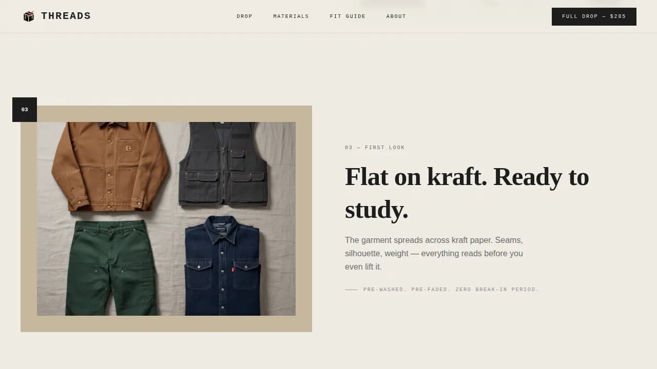 Retro Fashion Professional Website Template