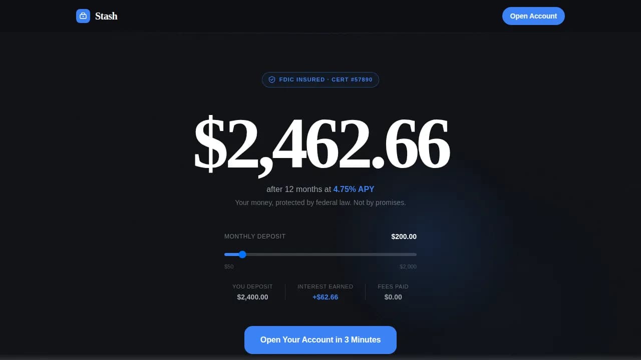 Millennial Finance Pricing Website Template