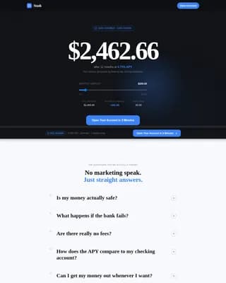 Millennial Finance Pricing Website Template