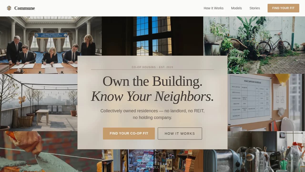 Equity — Collaborative Housing Solution Landing Page Template