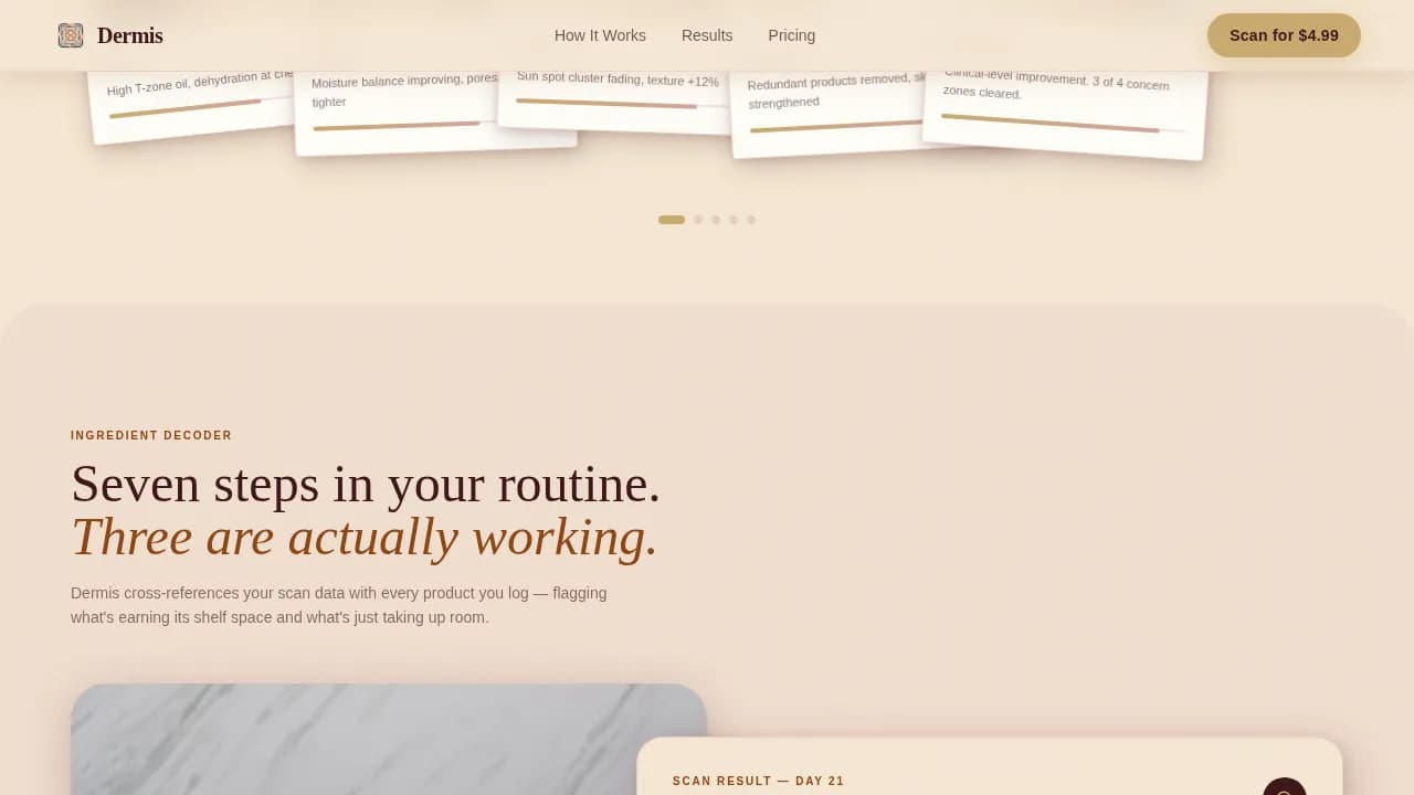 Radiant — Skin Analysis Platform Landing Page Template