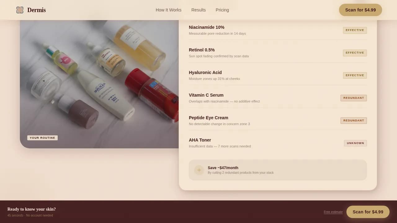 Radiant — Skin Analysis Platform Landing Page Template