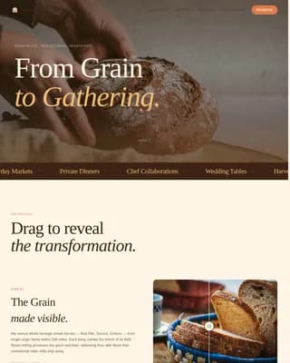 Organic Food & Dining Professional Website Template