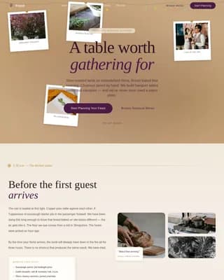 Woodland Wedding Booking Website Template