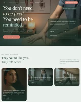 Wellness Modalities Booking Website Template