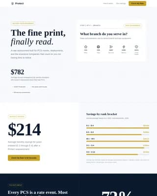 Military Service Member Insurance Professional Website Template