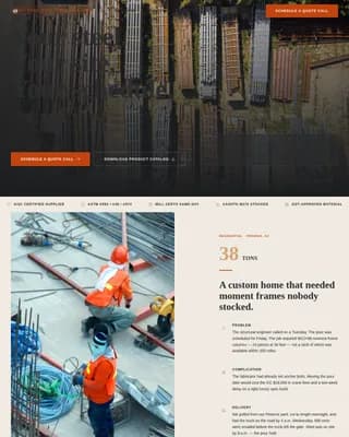 Alloy - Trusted Steel Supplier Landing Page Template