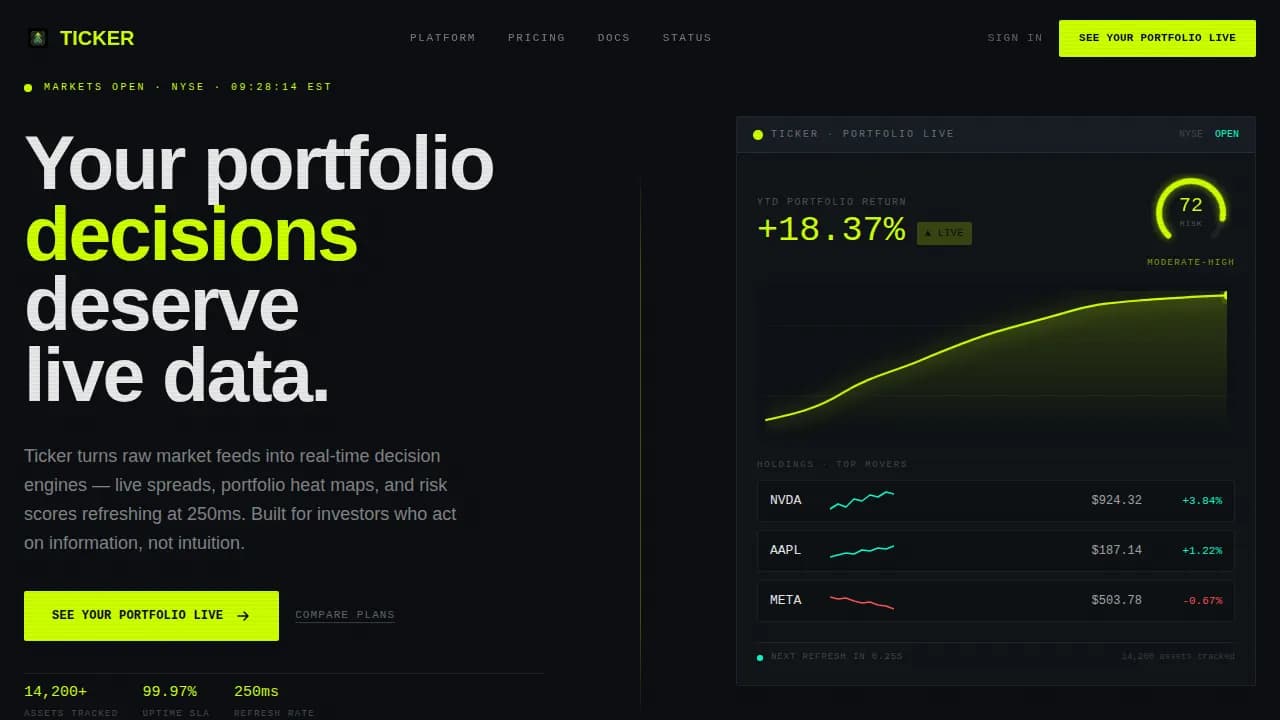 Financial Services Digital Presence Portfolio Website Template