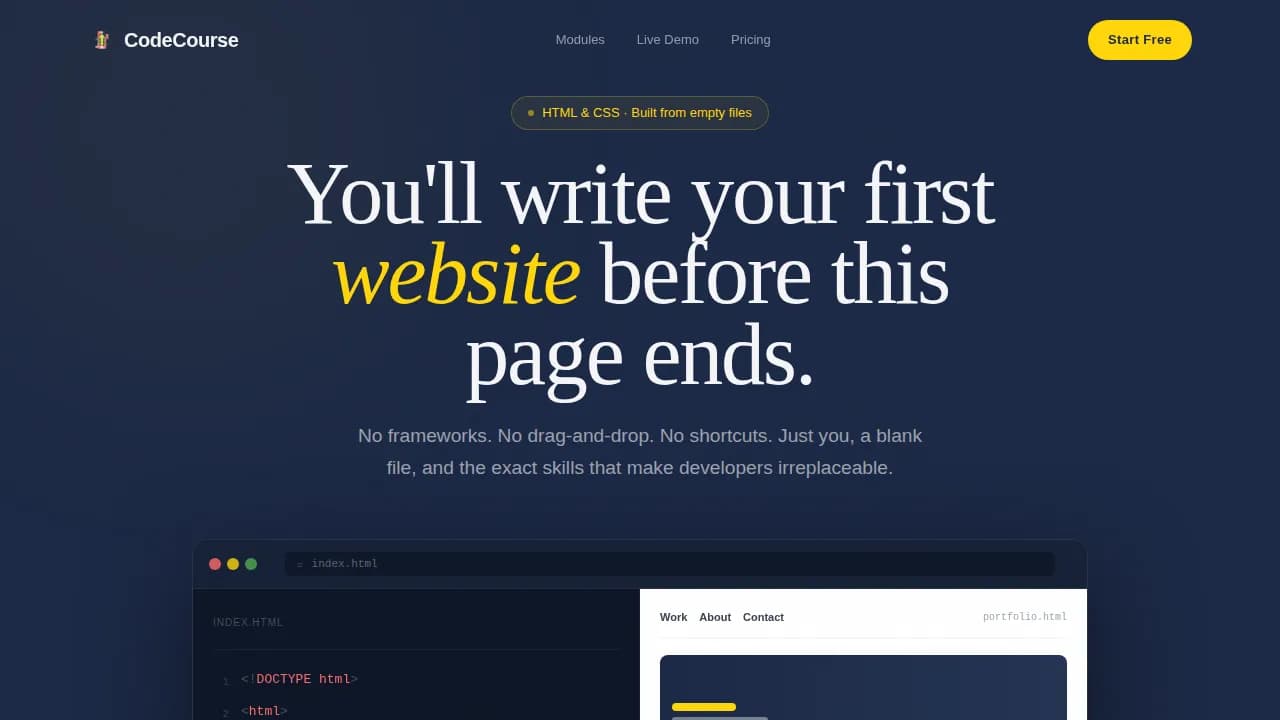 Online Skill Courses Careers Website Template