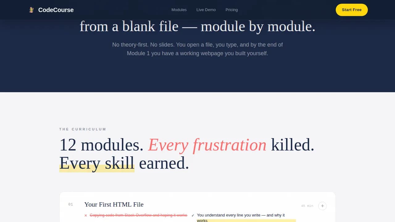 Online Skill Courses Careers Website Template