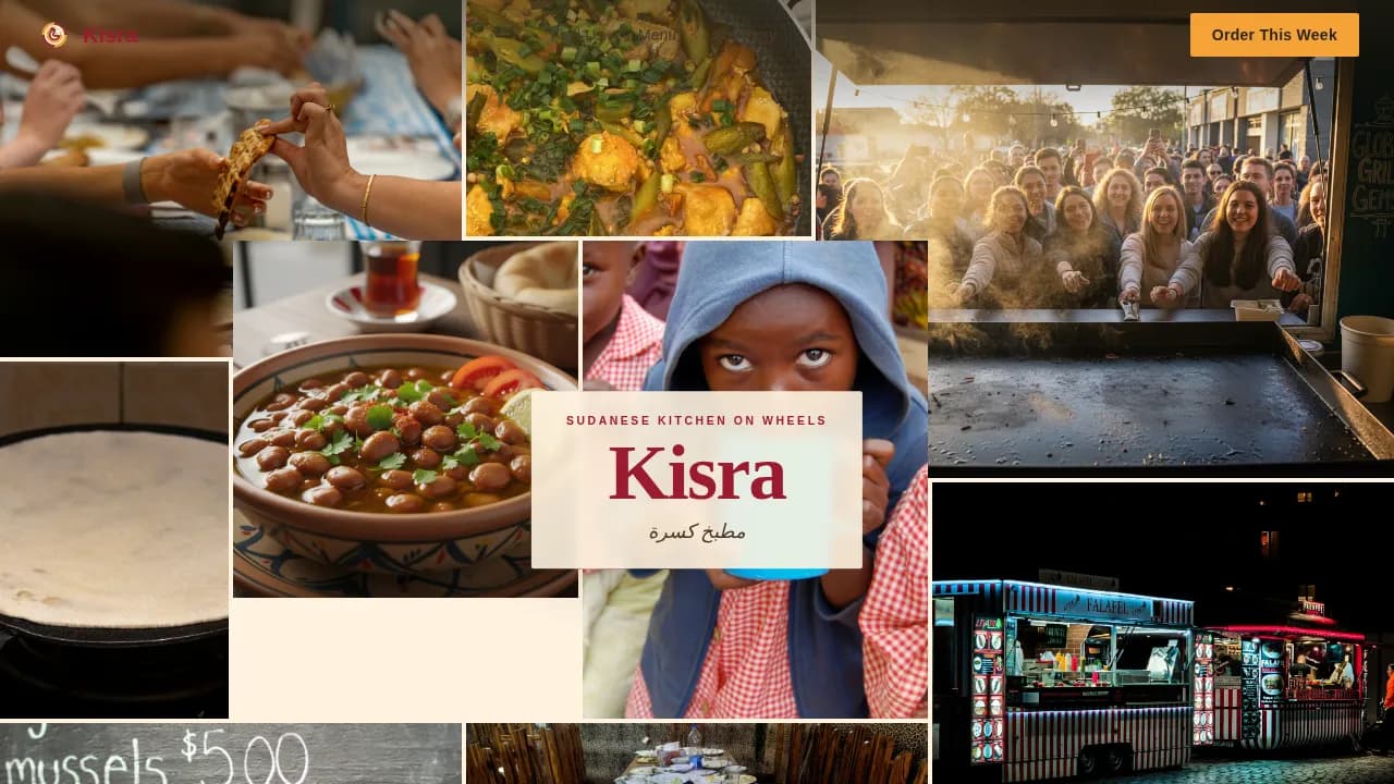 Sudanese Cuisine Booking Website Template