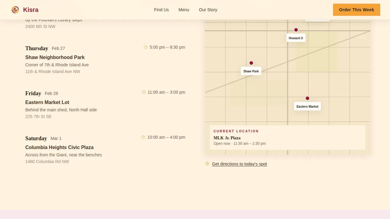 Sudanese Cuisine Booking Website Template