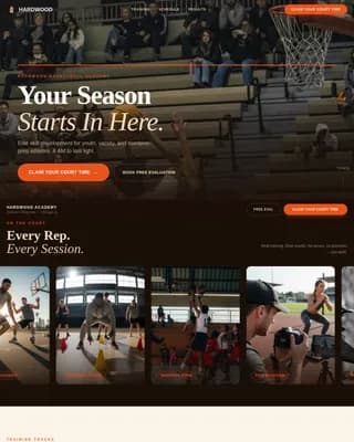 Sports Academy & Coaching Booking Website Template