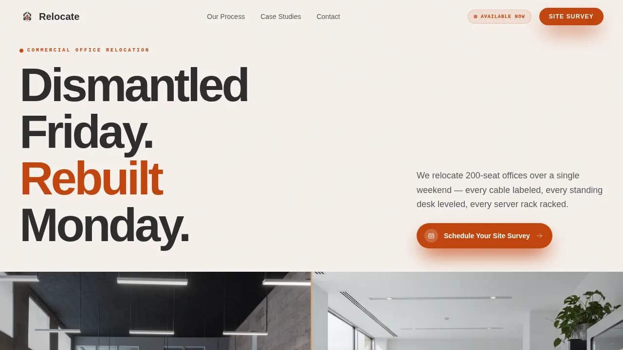 Moving & Relocation Booking Website Template