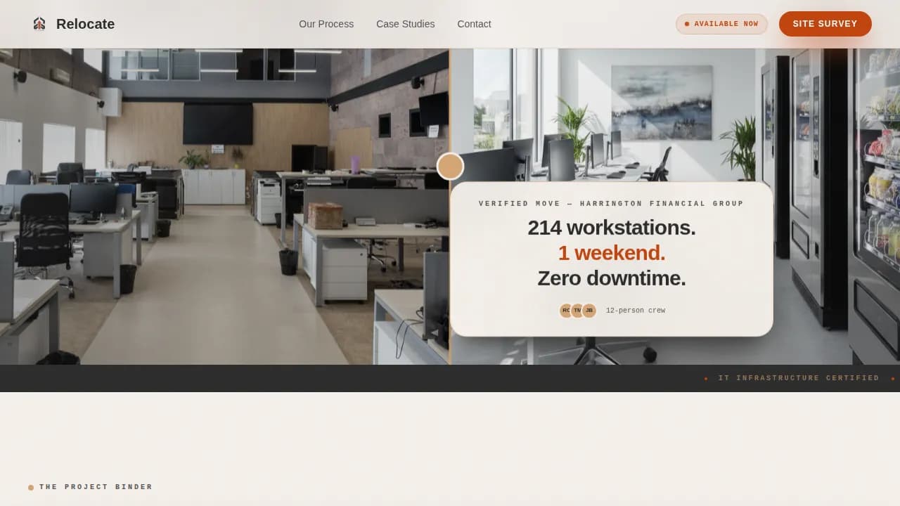 Moving & Relocation Booking Website Template