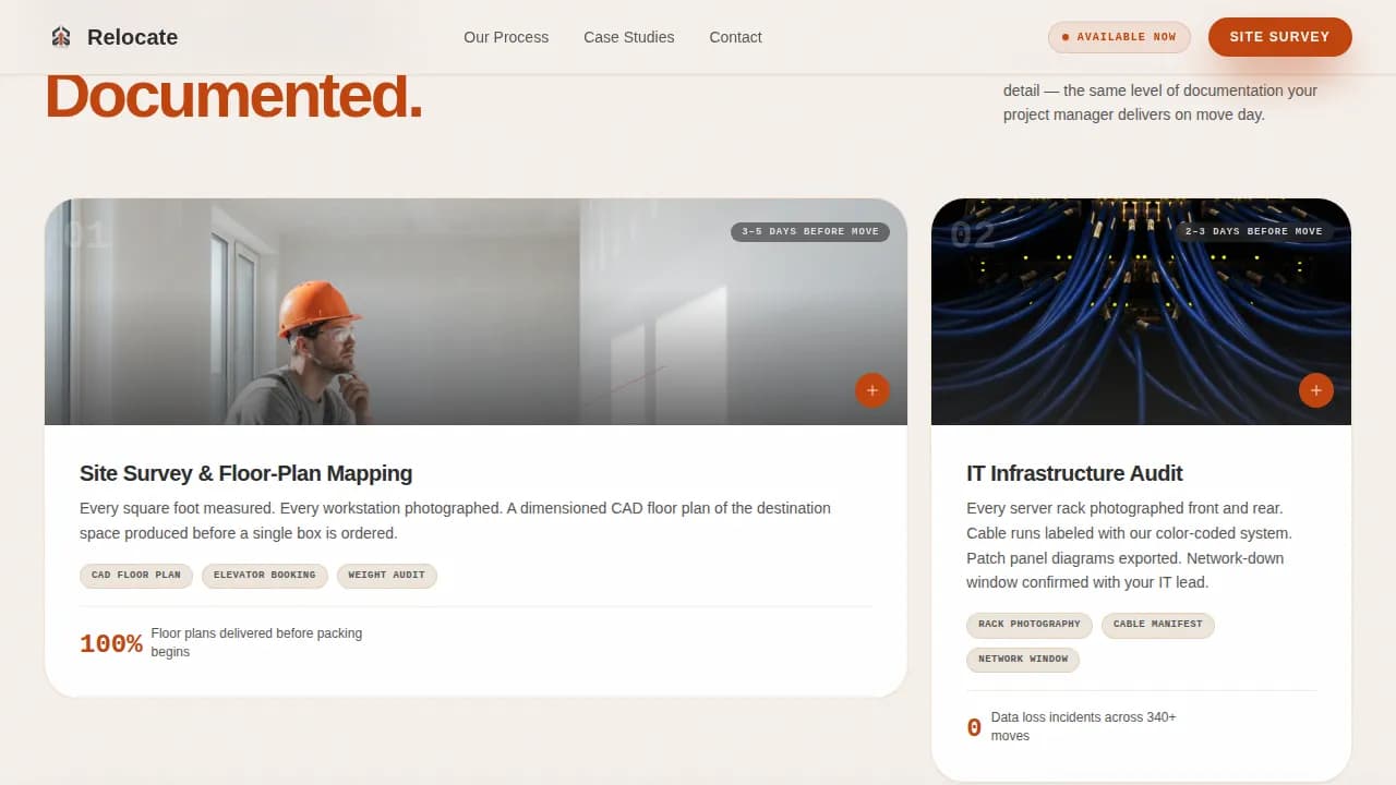 Moving & Relocation Booking Website Template