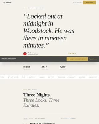 Tumbler - Trusted Emergency Locksmith Landing Page Template