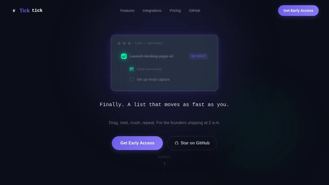 Micro-SaaS & Developer Tools Professional Website Template