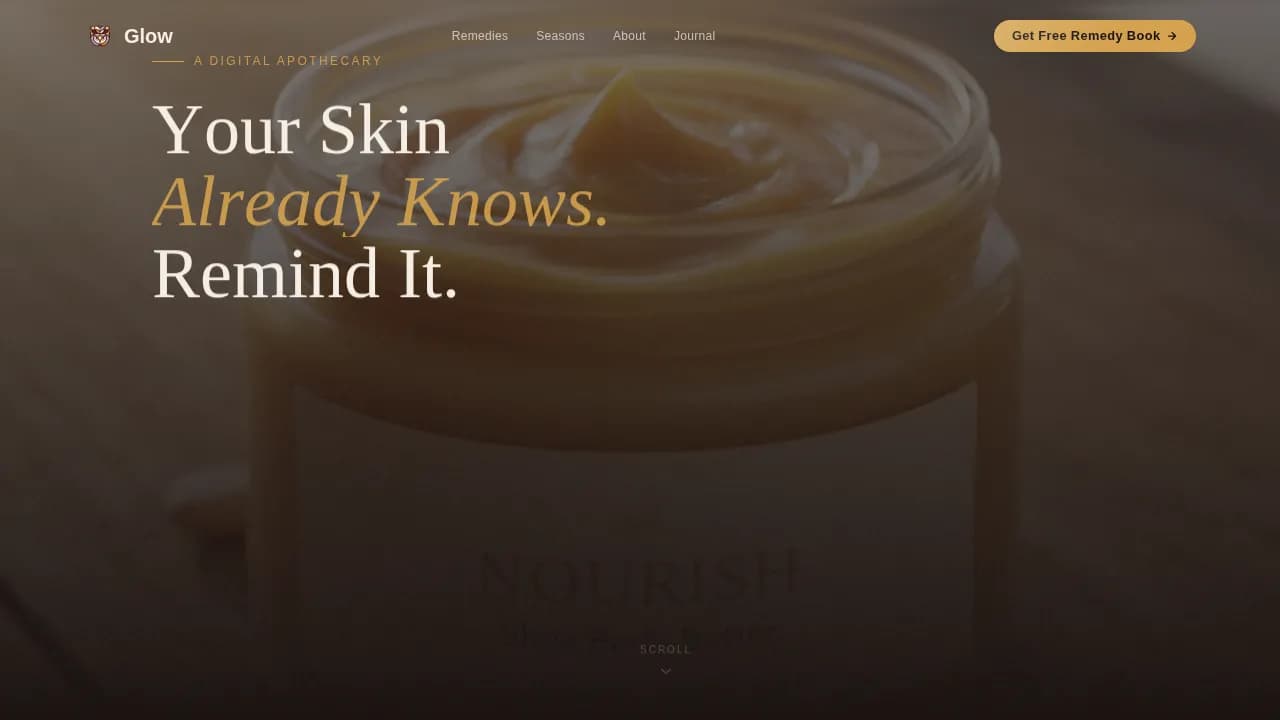 Glow - Ancestral Skin Remedy Landing Page Template