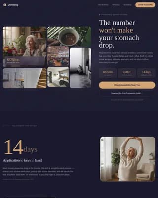 Nest — Premier Senior Living Landing Page Template