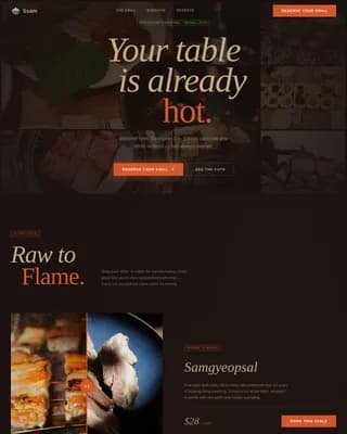 Ssam - Sizzling Korean BBQ Restaurant Landing Page Template