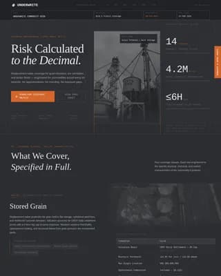 Cover — Expert Commodity Insurance Landing Page Template