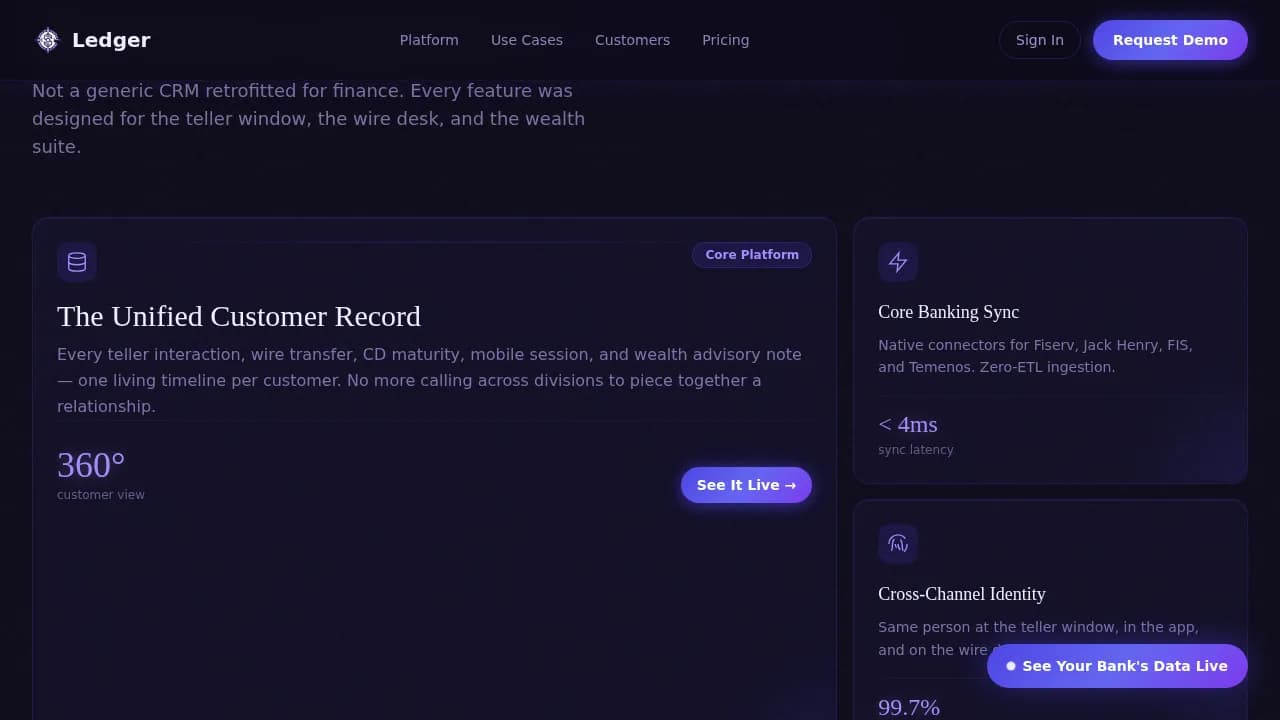 Nexus — Integrated Finance Platform Landing Page Template