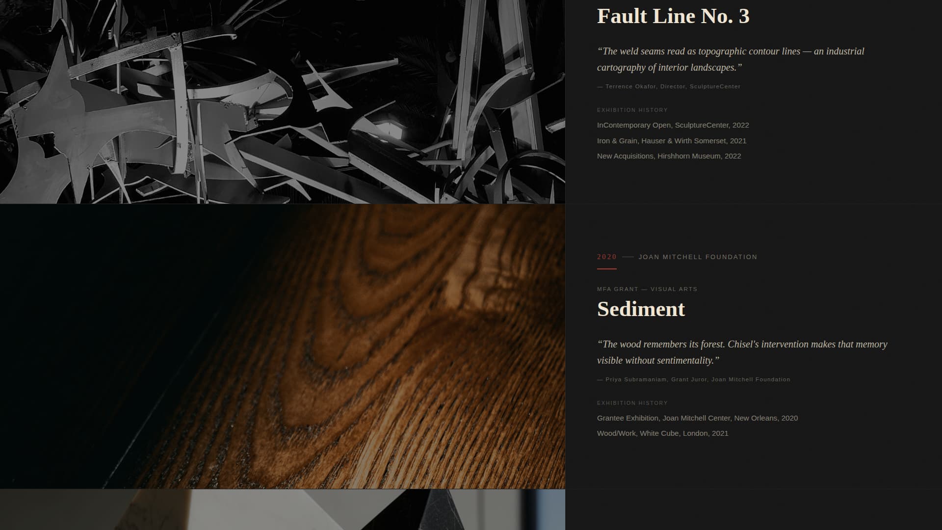Sculptor Portfolio Directory Website Template